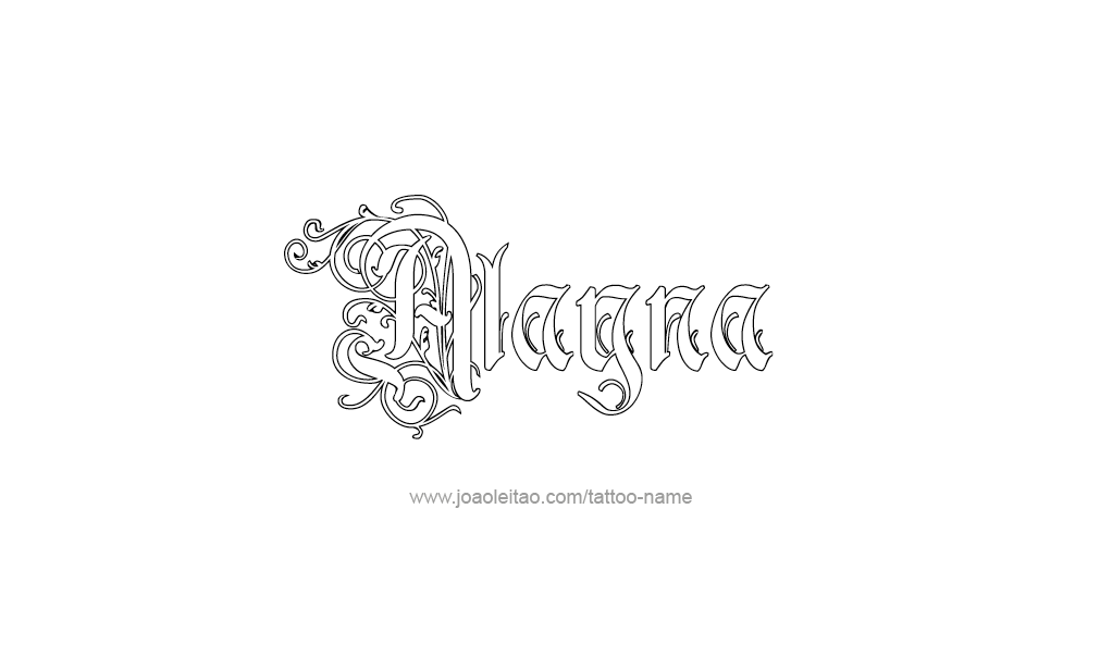 Tattoo Design  Name Alayna   