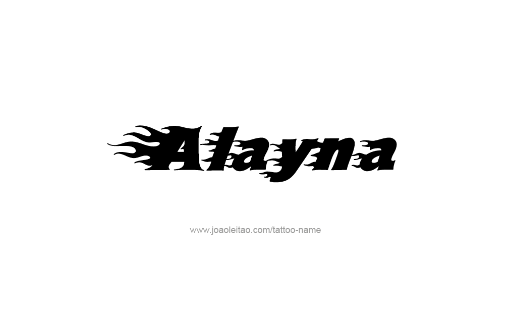 Tattoo Design  Name Alayna   
