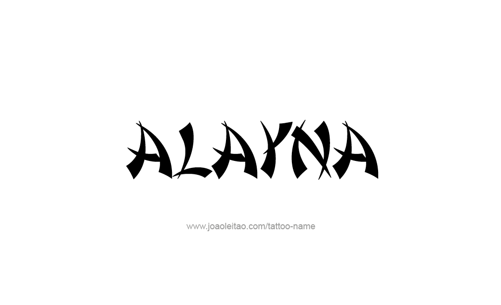 Tattoo Design  Name Alayna