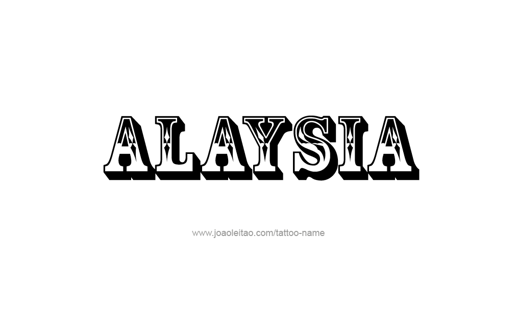 Tattoo Design  Name Alaysia   