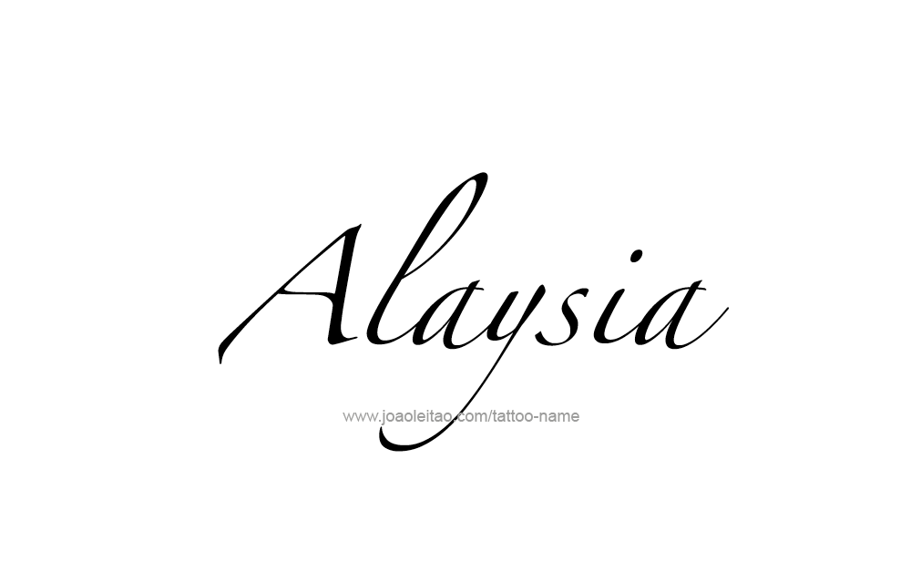 Tattoo Design  Name Alaysia   