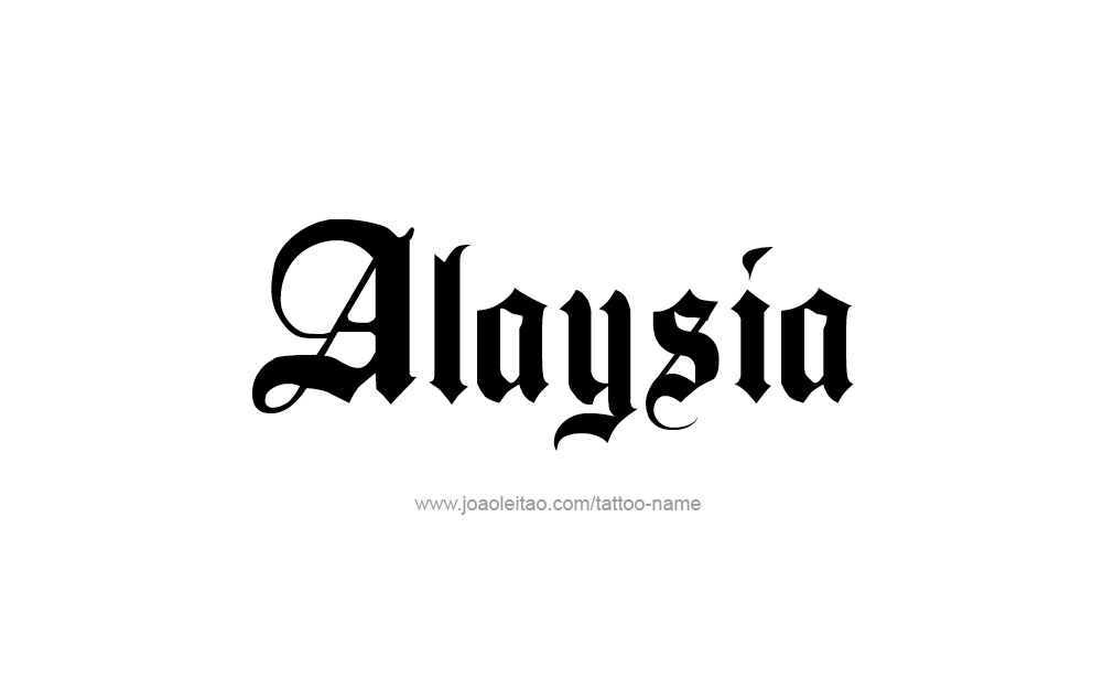 Tattoo Design  Name Alaysia   