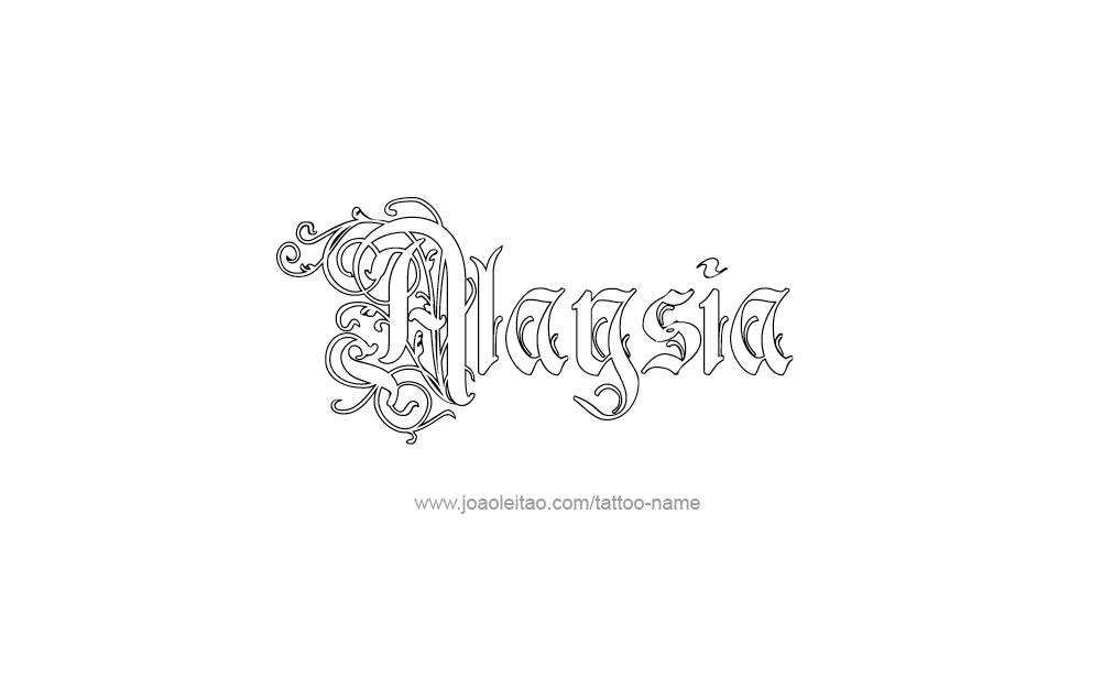 Tattoo Design  Name Alaysia   