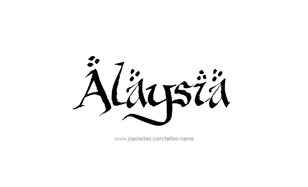 Tattoo Design  Name Alaysia   