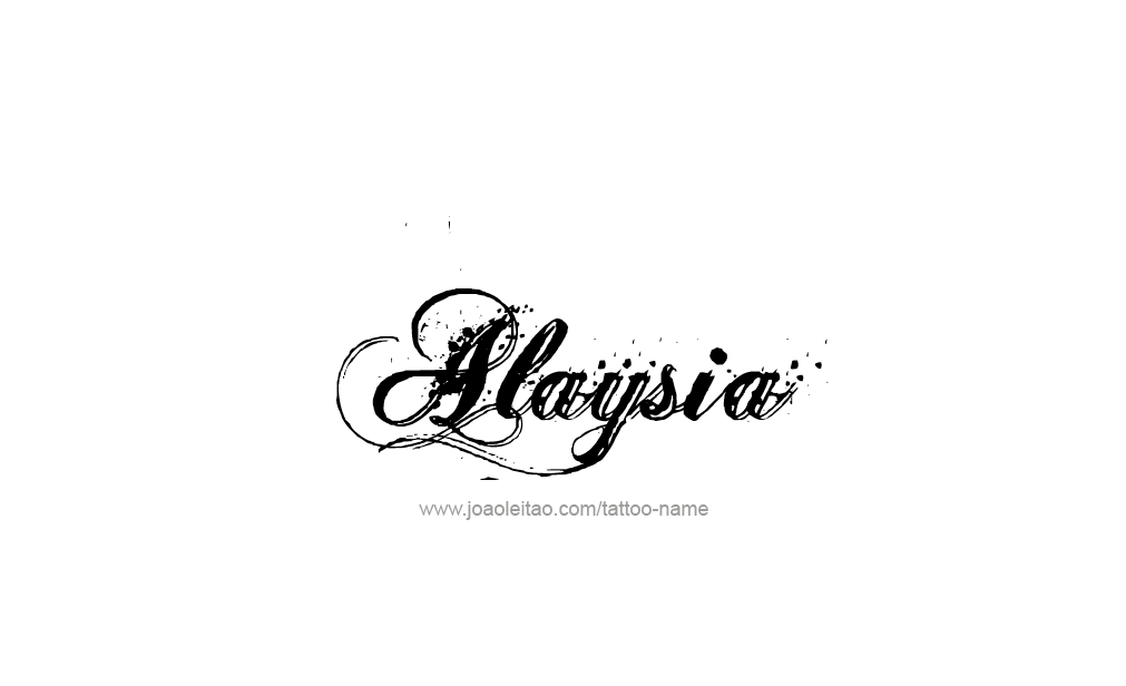 Tattoo Design  Name Alaysia   