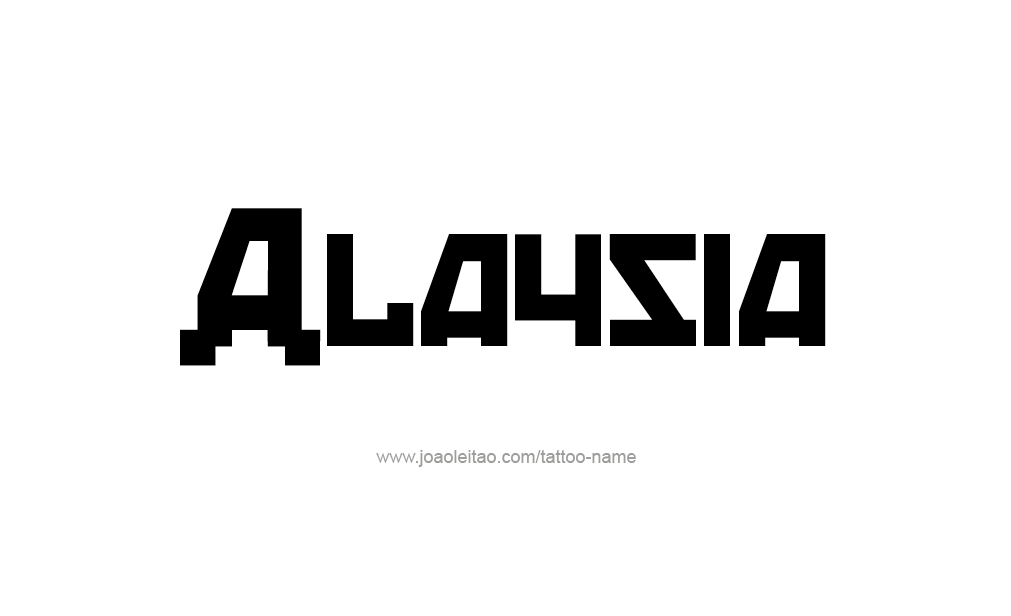 Tattoo Design  Name Alaysia   