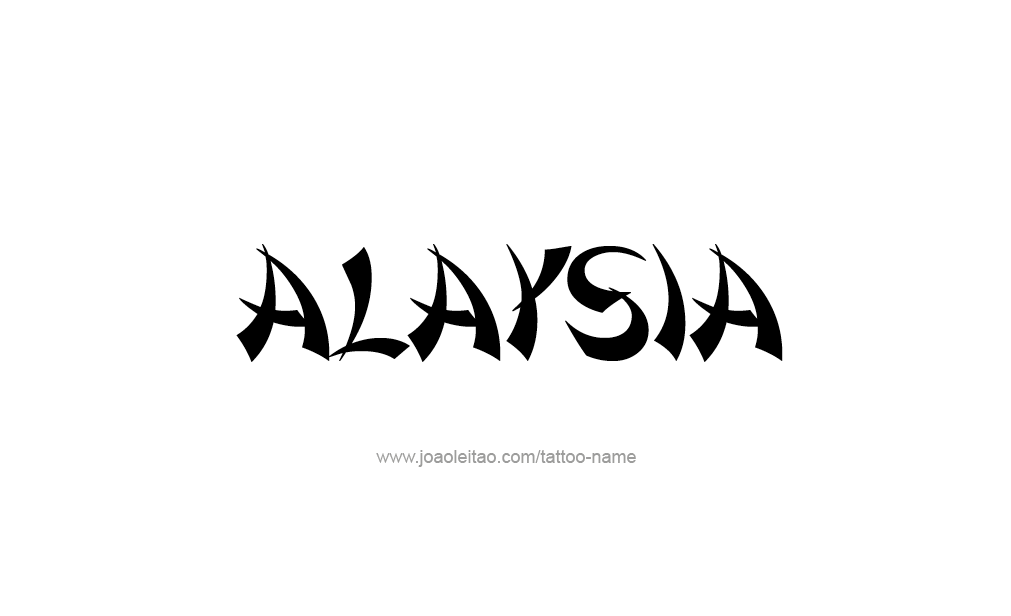 Tattoo Design  Name Alaysia