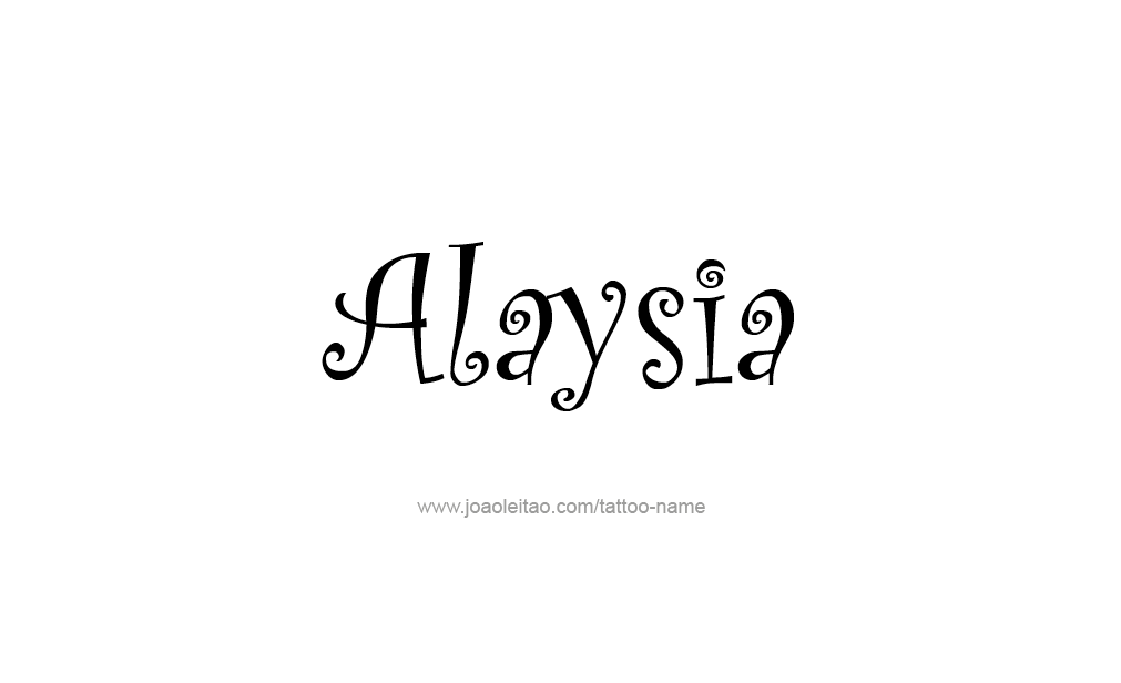 Tattoo Design  Name Alaysia   