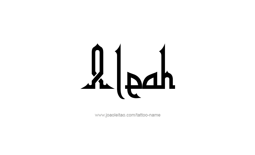 Tattoo Design  Name Aleah   