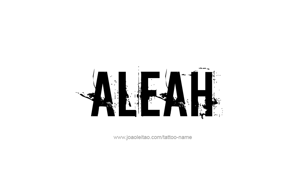 Tattoo Design  Name Aleah   