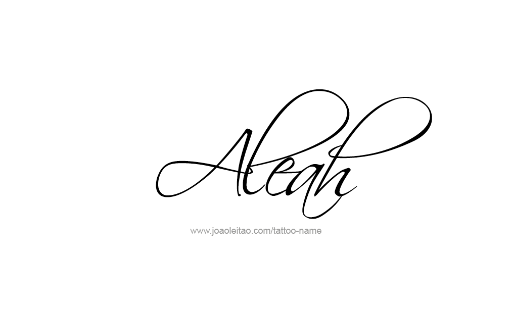 Tattoo Design  Name Aleah   