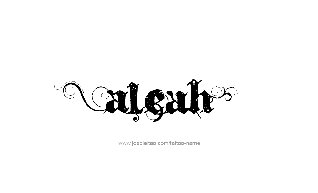 Tattoo Design  Name Aleah   