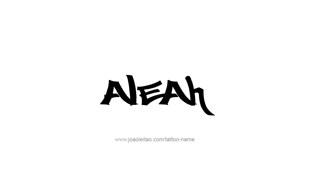 Tattoo Design  Name Aleah   