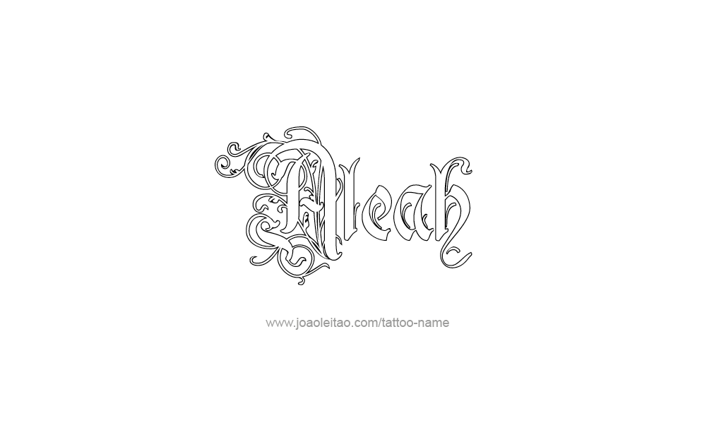 Tattoo Design  Name Aleah   