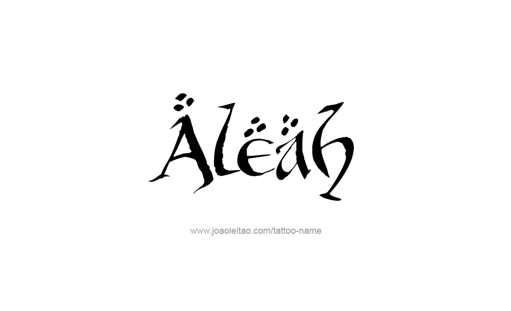 Tattoo Design  Name Aleah   