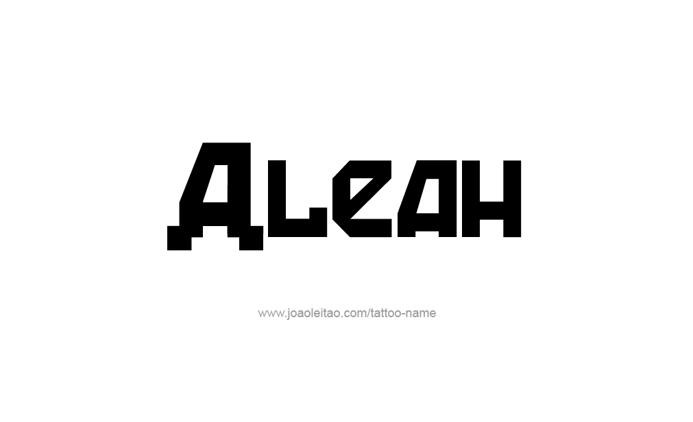 Tattoo Design  Name Aleah   