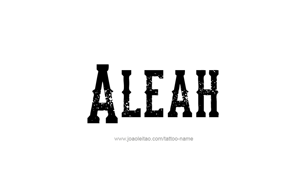 Tattoo Design  Name Aleah   