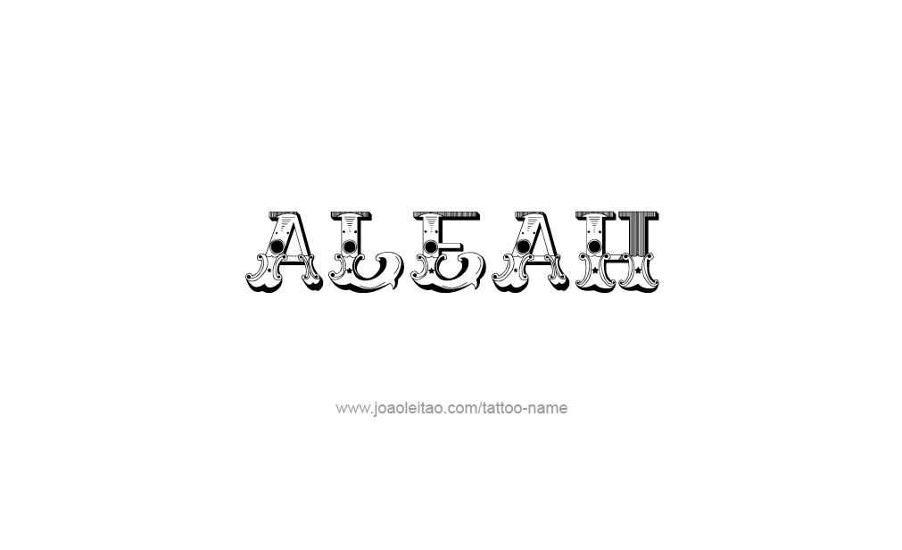 Tattoo Design  Name Aleah   