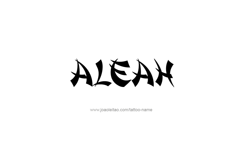 Tattoo Design  Name Aleah