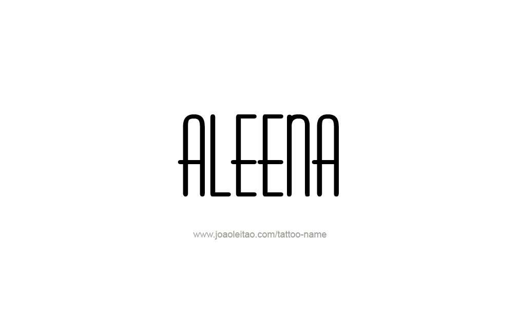 Tattoo Design  Name Aleena   