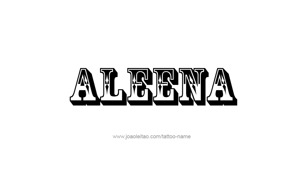 Tattoo Design  Name Aleena   