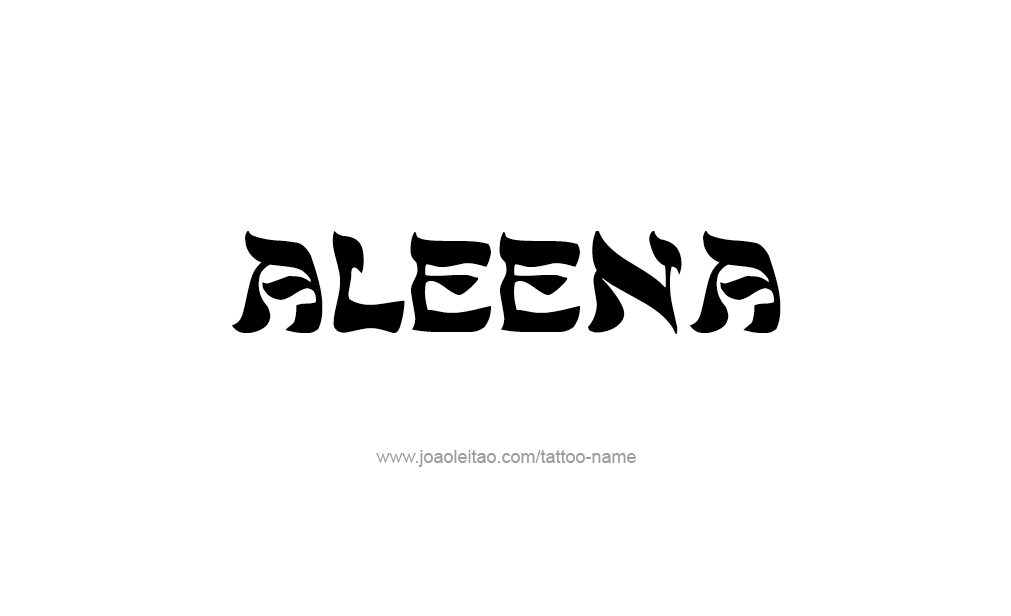 Tattoo Design  Name Aleena   