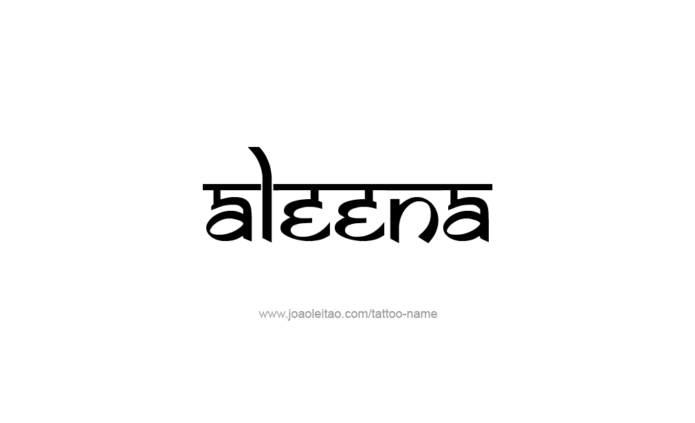 Tattoo Design  Name Aleena   