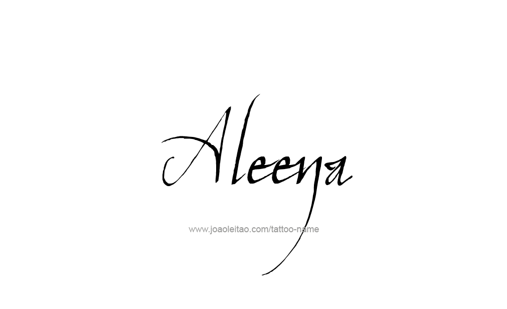 Tattoo Design  Name Aleena   