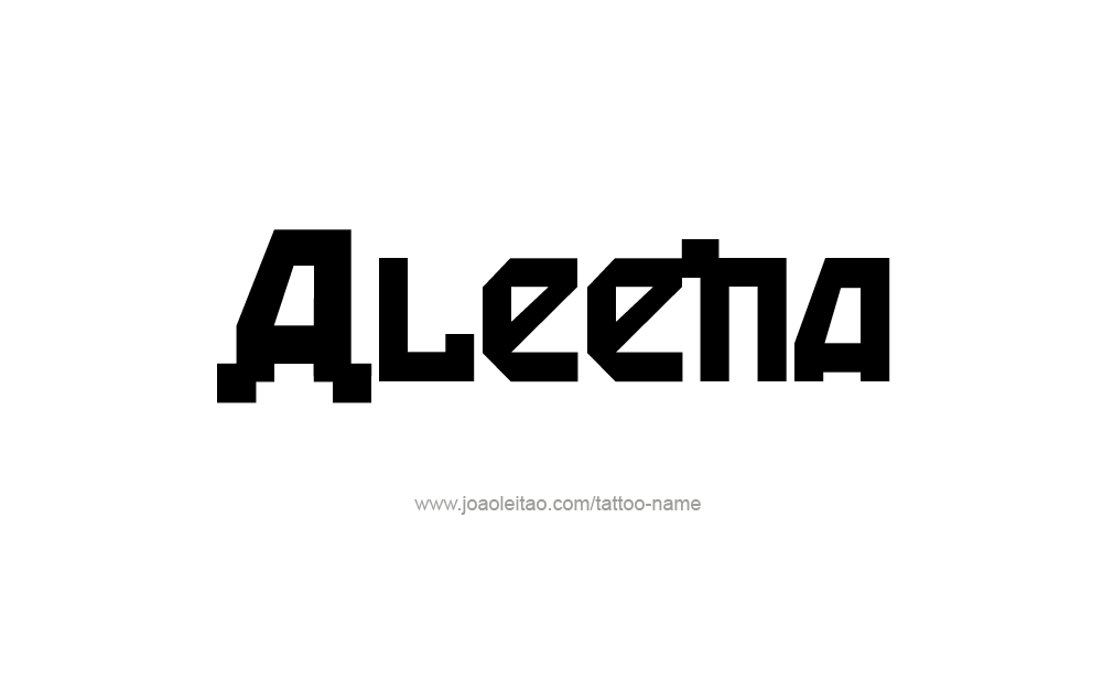 Tattoo Design  Name Aleena   