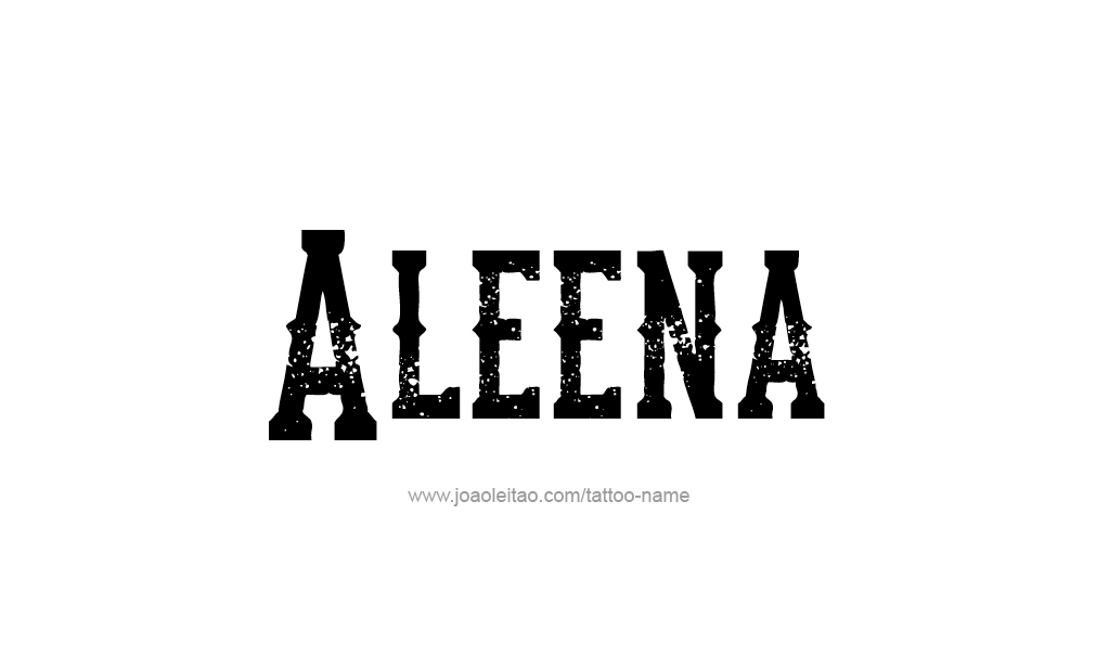 Tattoo Design  Name Aleena   