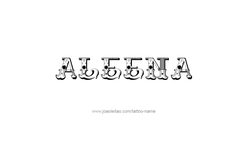 Tattoo Design  Name Aleena   