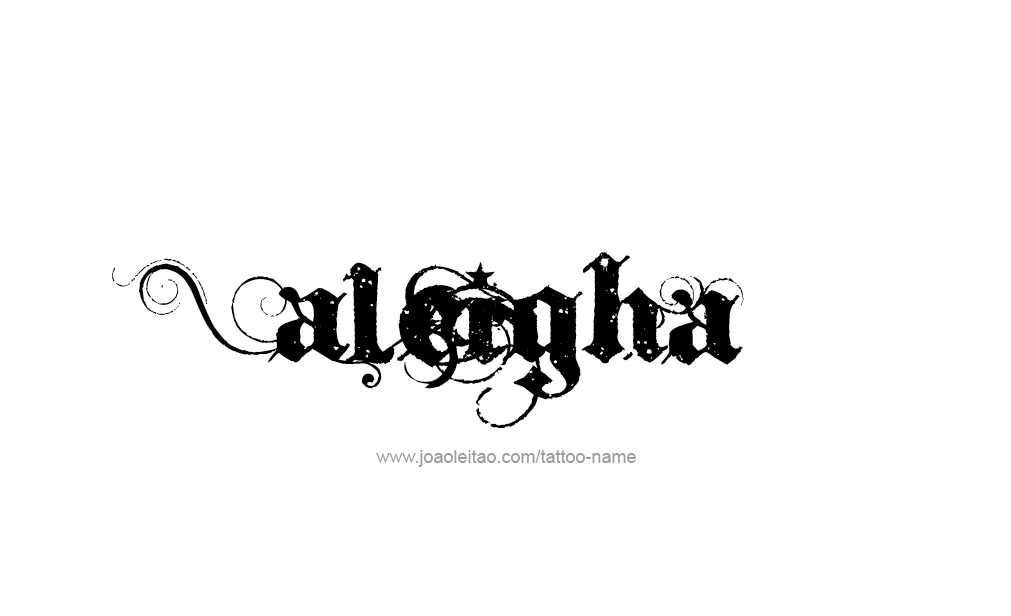 Tattoo Design  Name Aleigha   