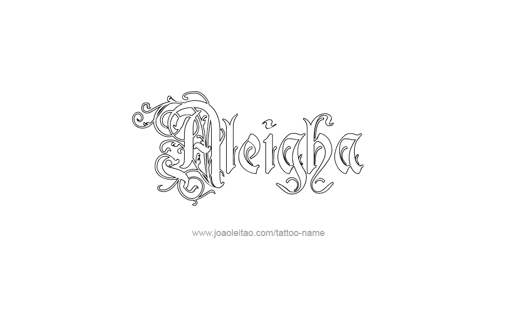 Tattoo Design  Name Aleigha   