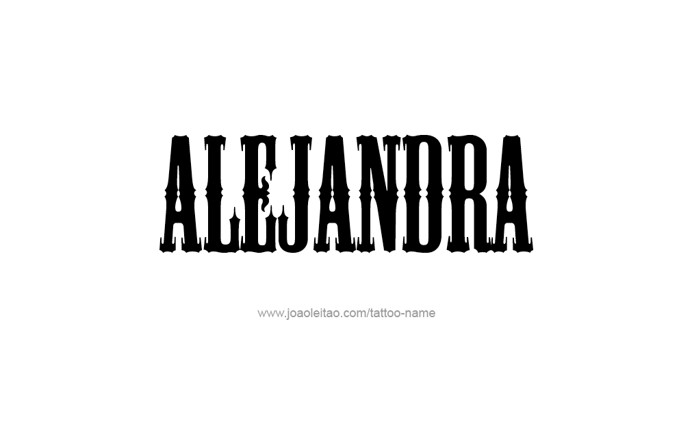 Tattoo Design  Name Alejandra   