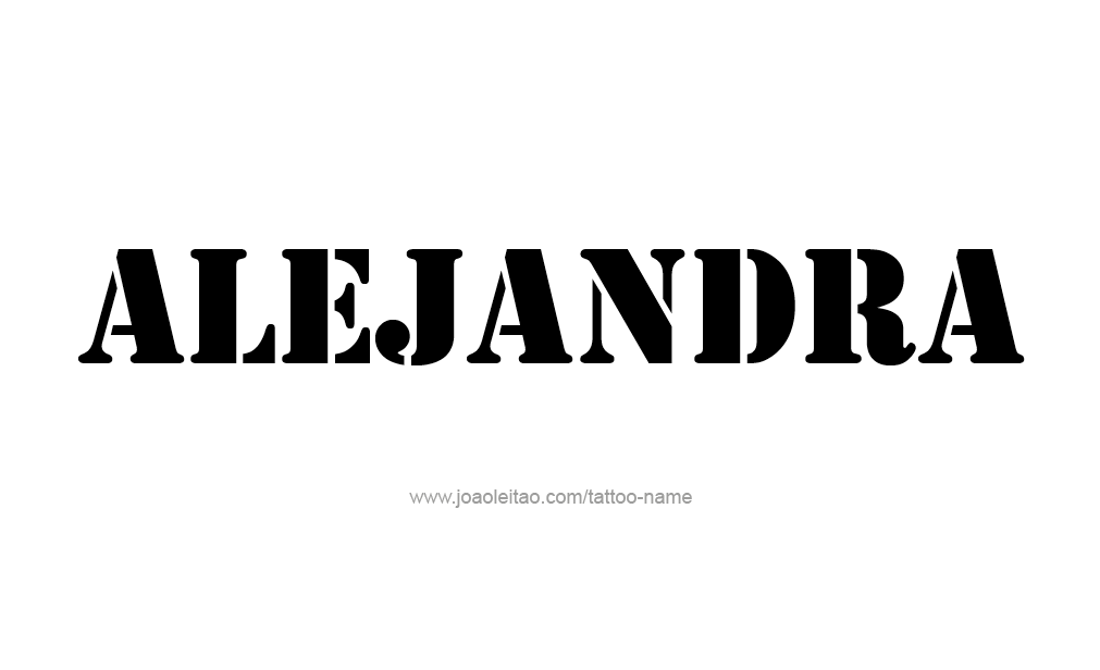 Tattoo Design  Name Alejandra   