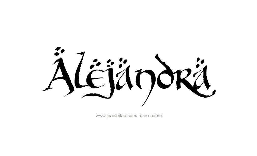 Tattoo Design  Name Alejandra   