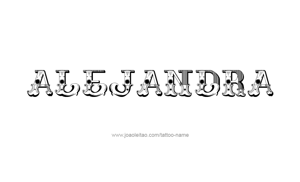 Tattoo Design  Name Alejandra   