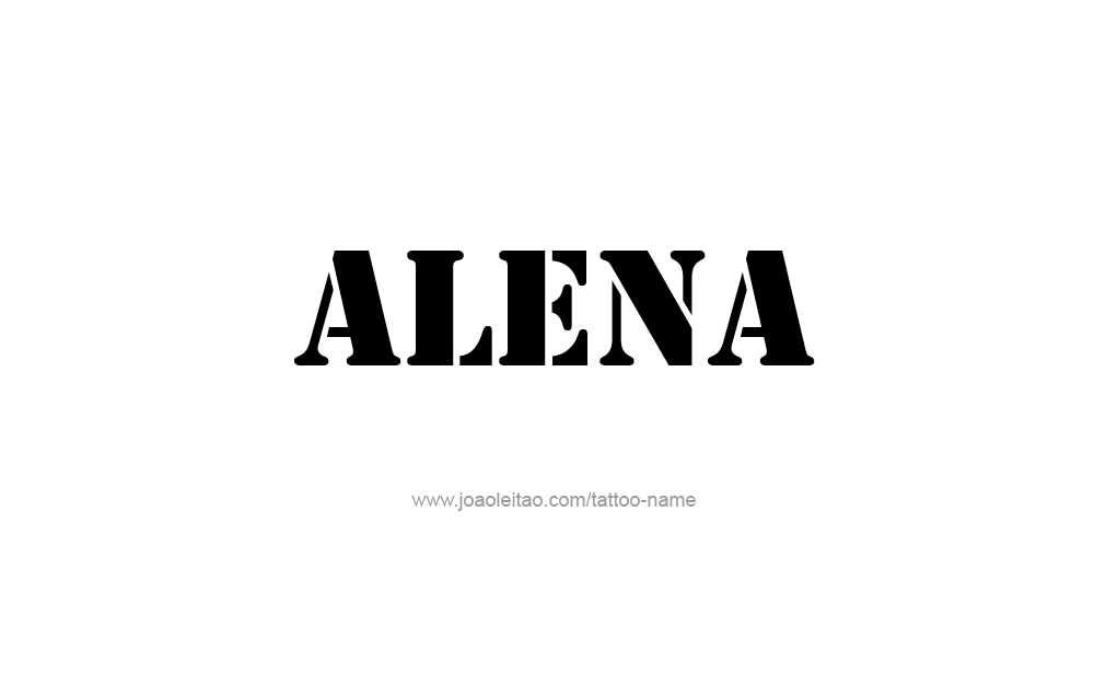 Tattoo Design  Name Alena   