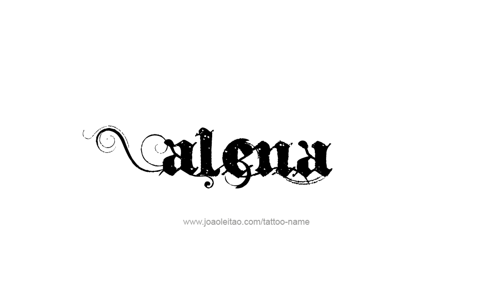 Tattoo Design  Name Alena   