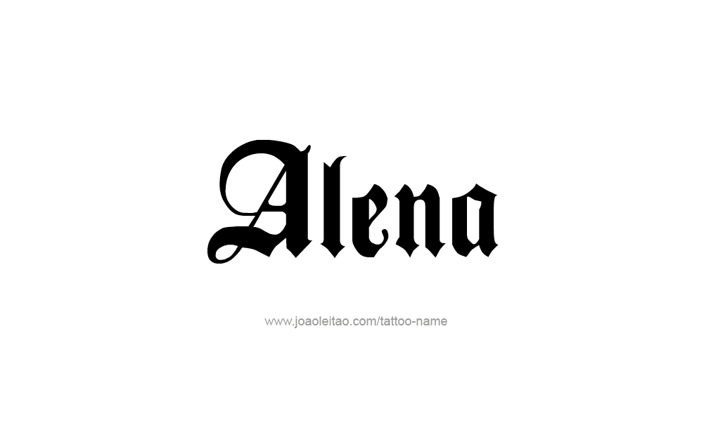 Tattoo Design  Name Alena   