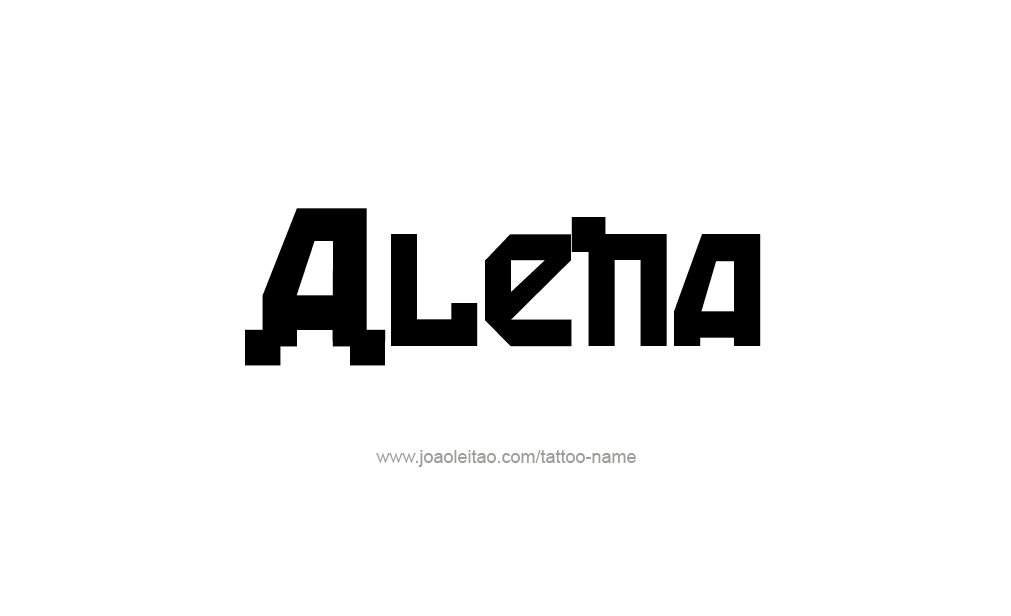 Tattoo Design  Name Alena   