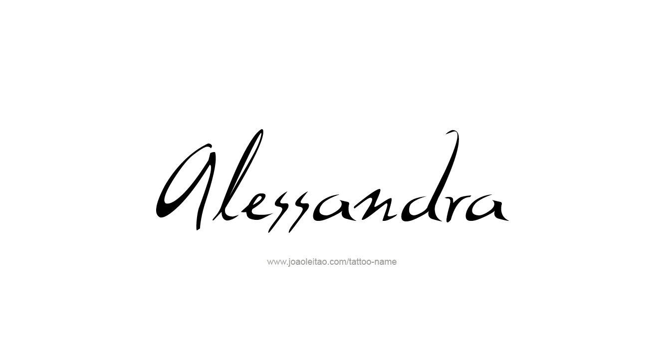 Tattoo Design  Name Alessandra   