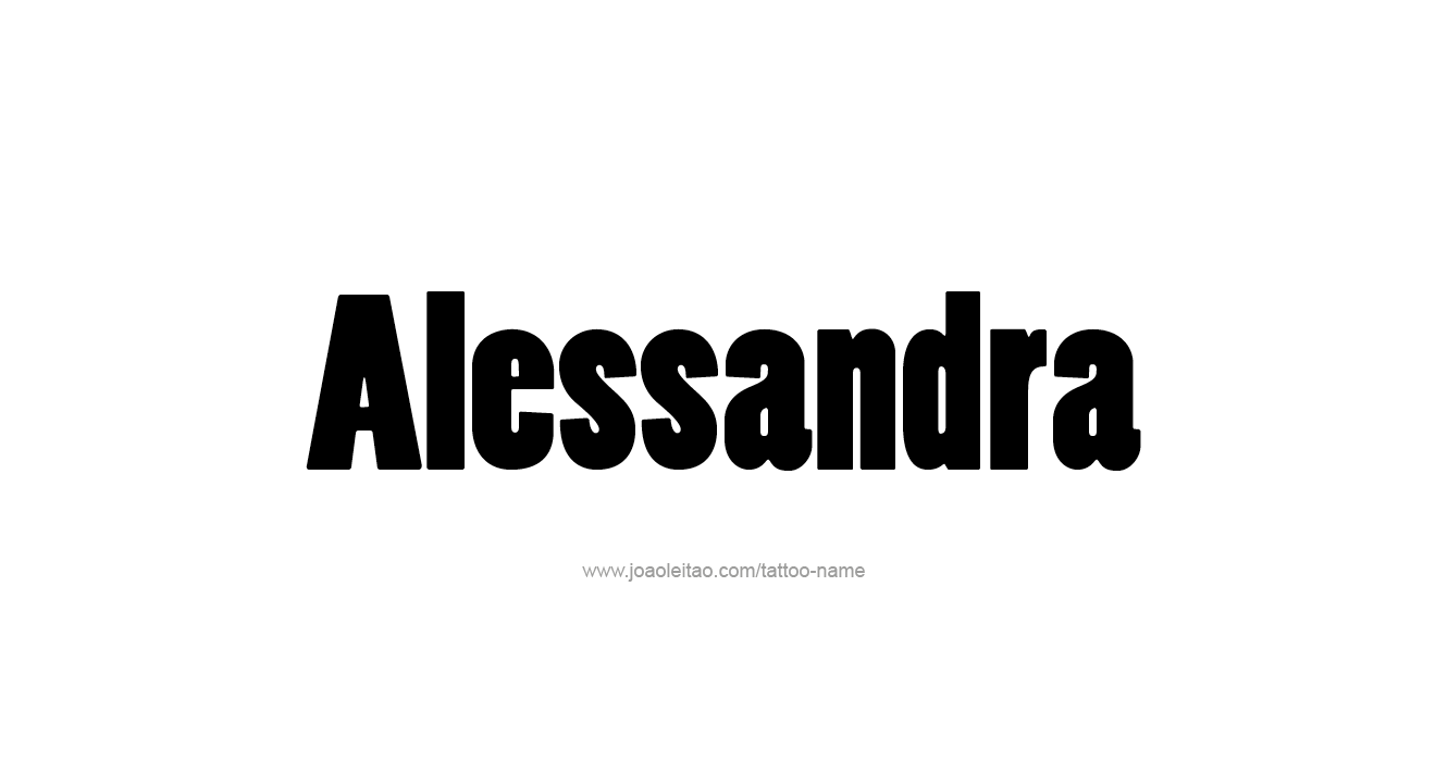 Tattoo Design  Name Alessandra   