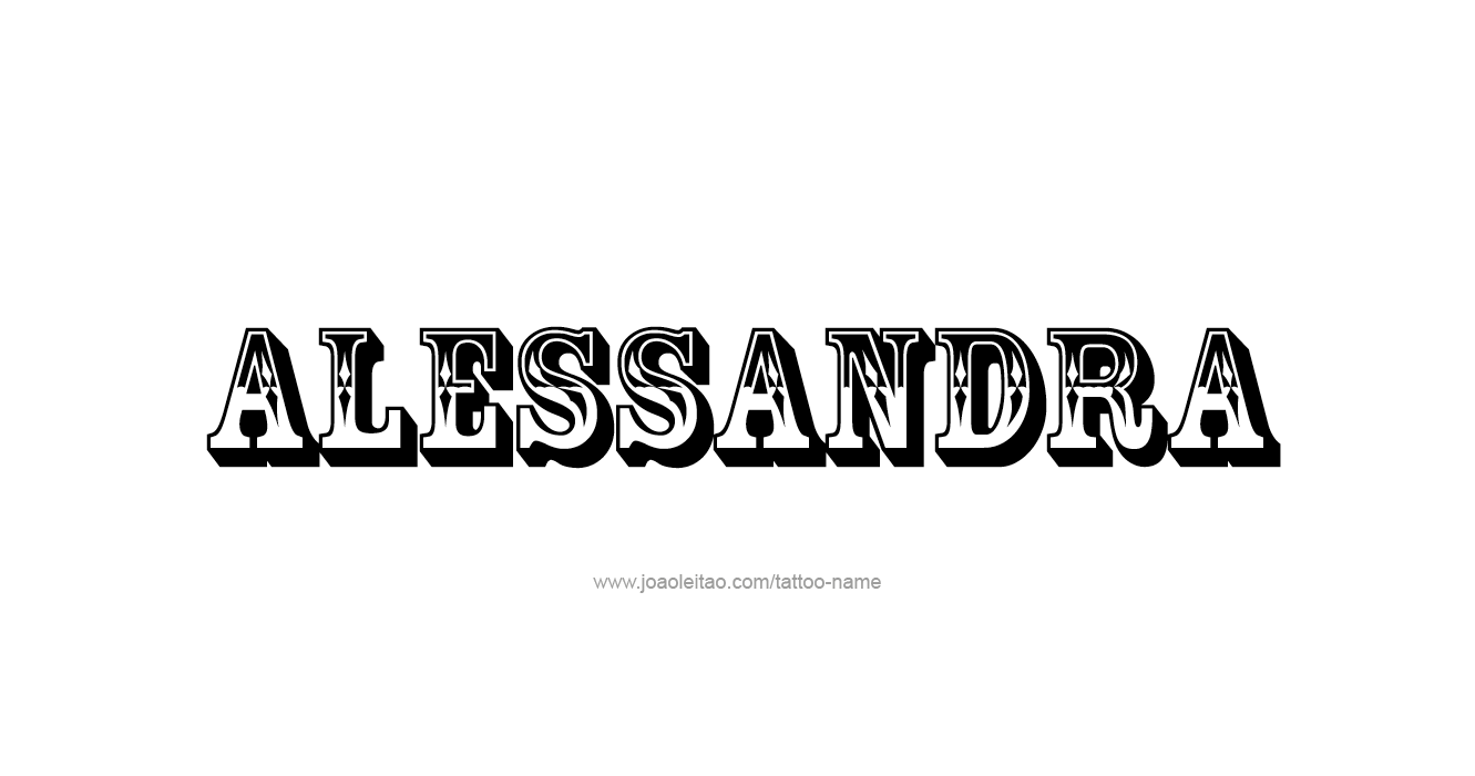 Tattoo Design  Name Alessandra   