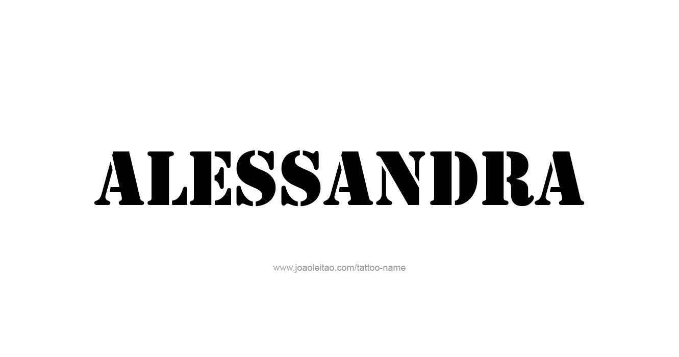 Tattoo Design  Name Alessandra   