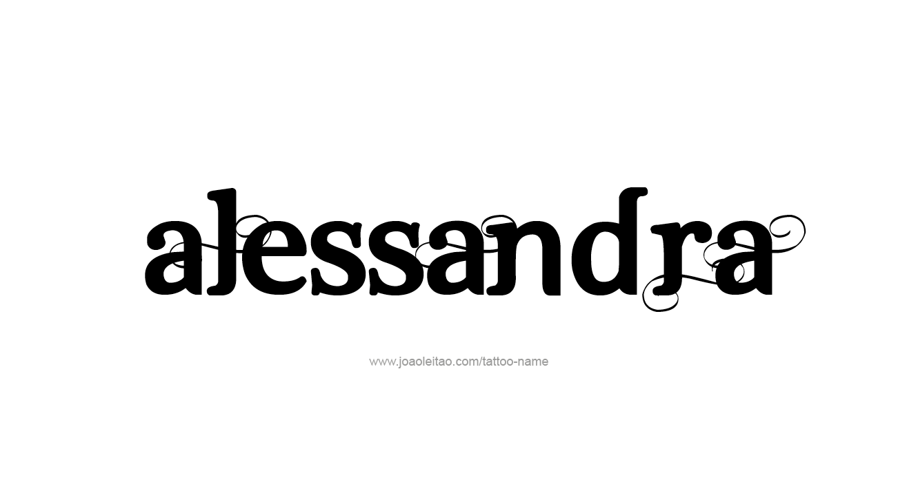 Tattoo Design  Name Alessandra   