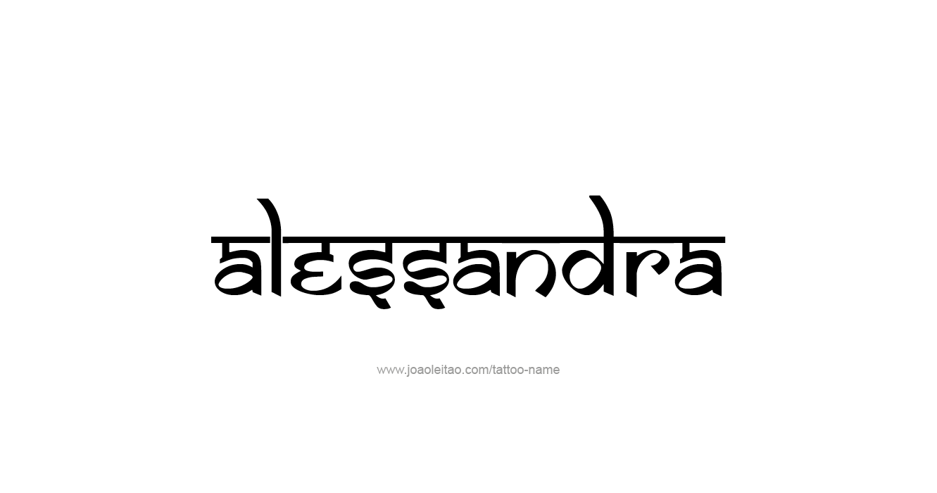 Tattoo Design  Name Alessandra   