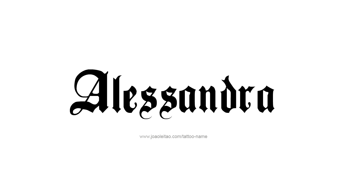 Tattoo Design  Name Alessandra   