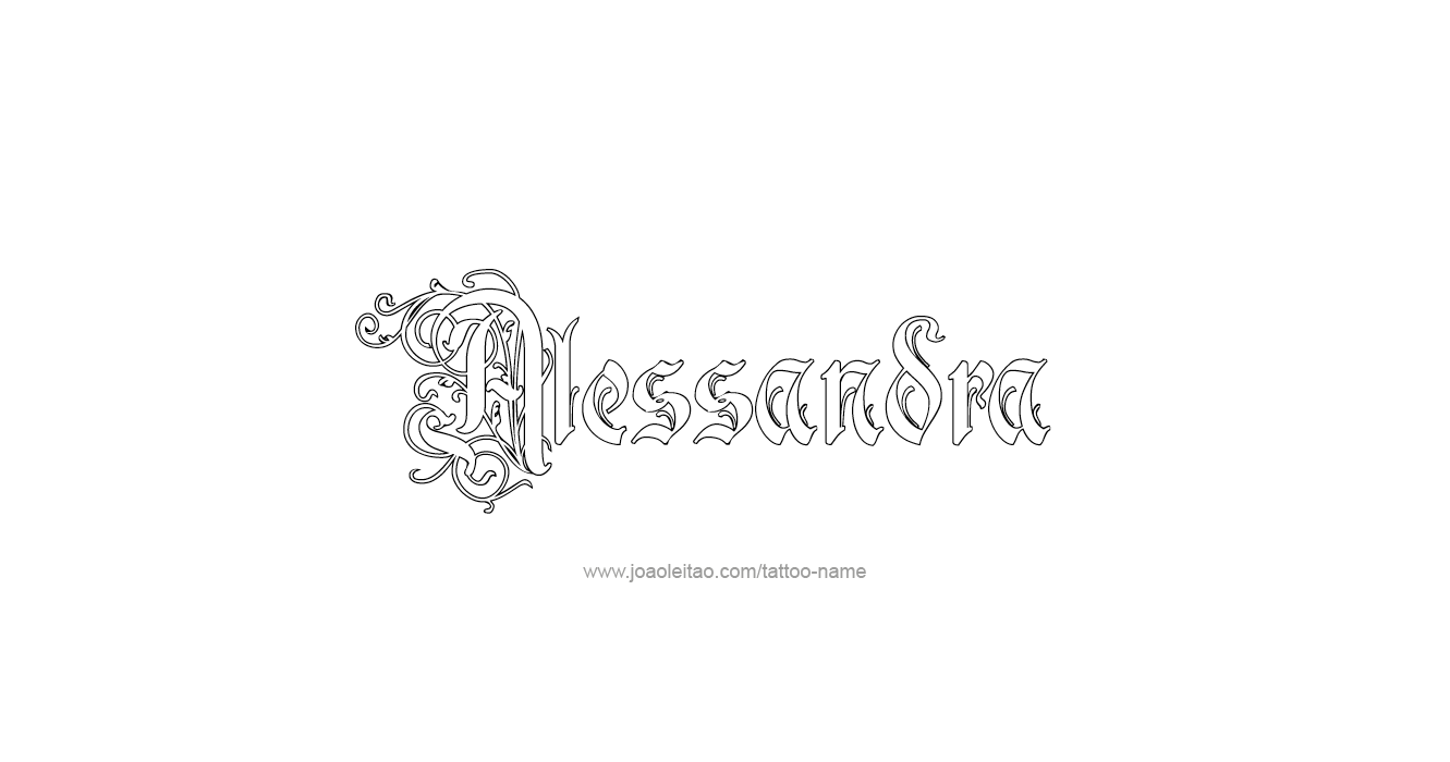 Tattoo Design  Name Alessandra   