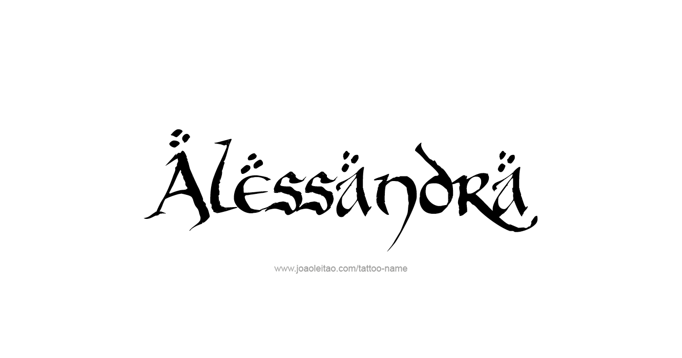 Tattoo Design  Name Alessandra   